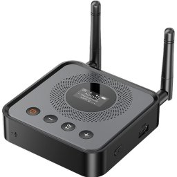 Bluetooth 5.2 Audio Adó-Vevő OLCD Kijelzős Transzmitter (AUX/Optikai)