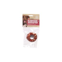 Flamingo Rawhide Ring + duck & fish - nyersbőr + kacsa és hal 45 g