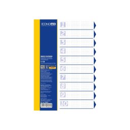 Elválasztólap, A4, prespán mintás 160 micron, 10 részes, PP Economix