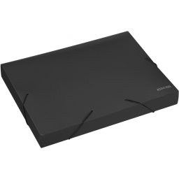 Gumis mappa A4, PP rombuszmintás gerincvastagított 40mm, Economix fekete