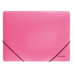 Gumis mappa A4, PP prespánmintás, Economix rózsaszín