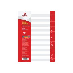 Elválasztólap, A4, PP prespán mintás 110 micron, A-Z, Optima