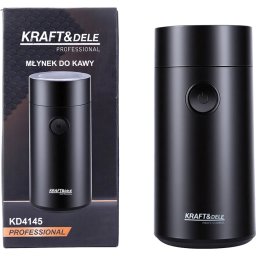 Kraft&Dele Elektromos kávédaráló, rozsdamentes acél pengével, szürke, 200 W, 50g