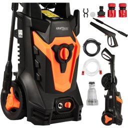 Kraft&Dele Elektromos nagynyomású mosó kompresszor, 2800W, 280 bar, 6L/perc, automata leállítással