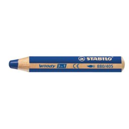 STABILO Színes ceruza, kerek, vastag, STABILO "Woody 3 in 1", ultramarin