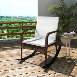vidaXL barna polyrattan kültéri hintaszék