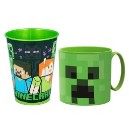 Minecraft pohár és bögre szett/ bögre 265 ml és pohár 260 ml
