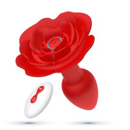 Crushious Anál plug forgó 360° rotációs, 10 mód távirányítós 7,7 cm fekete