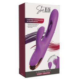 She.E.O Vibrátor G-pont mozgatás, 10 rezgésfokozat, USB töltés 24 cm lila
