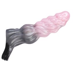 Unicornix Péniszhüvely Rugalmas fejjel, erezett felület 18x6 cm szilikon fekete