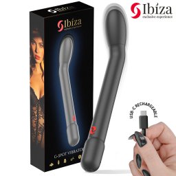 Ibiza Vibrátor G-pont stimuláló, szívó, 10 mód, vízálló, USB töltés fekete 188 mm