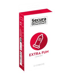Secura Extra Fun - pontozott óvszer - 53 mm (12 db)