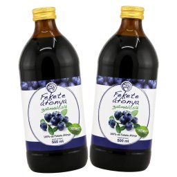 Mannavita Fekete Áfonya lé 100%-os, 2X500 ml