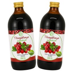 Mannavita Tőzegáfonya gyümölcslé 100%-os, 2X500 ml