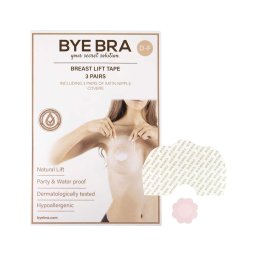 Bye Bra D-F - pink láthatatlan push-up melltartó tapasz (6 db)
