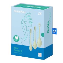 Satisfyer - Yoni Power 2. három darabos, intim-izomzat regeneráló készlet (zöld)