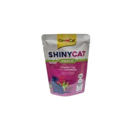 GimCat ShinyCat Broth Tonnetto con Gamberi - leves tonhallal és garnélarákkal 70 g