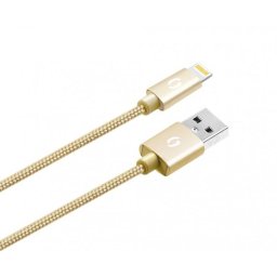 ALIGATOR PREMIUM 2A kábel, Lightning 2m, arany színű