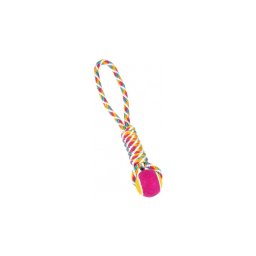 GimDog Rainbow Rope - kötél teniszlabdával 1 db