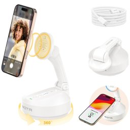 Comitok Mota asztali telefon tartó, iPhone, MagSafe, Tripod, arckövetéssel, fehér