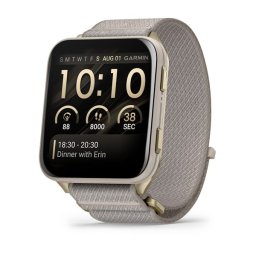 Garmin 010-02980-09 Venu X1 Soft Gold titánium tok és French Gray ComfortFit nylon szíj