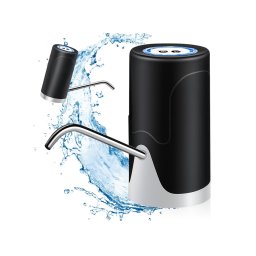 Modern Vezeték nélküli USB-s elektromos vízpumpa adagoló ballonokra, 13 x 7 cm, fekete