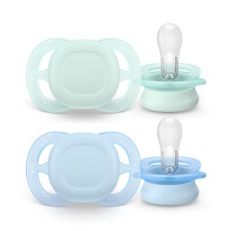 Philips Avent SCF075/02 Játszócumi ultra start neutral 0-2hó fiús 2 db (kék-zöld)