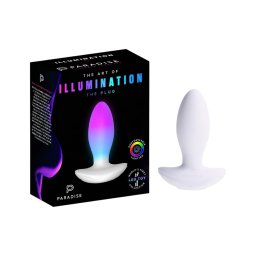 Paradise Illumination - világító vibrációs anál plug (fehér)
