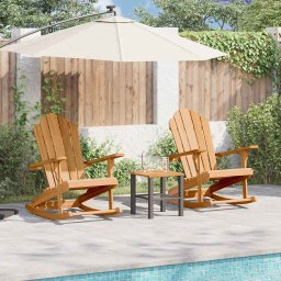 vidaXL Adirondack hintaszék 2 db Barna Tömör tíkfa