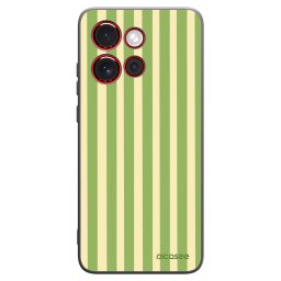 Fekete szilikon tok az alábbi mobiltelefonokra Motorola Edge 60 Neo 5G - Lines Matcha