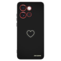 Fekete szilikon tok az alábbi mobiltelefonokra Motorola Edge 60 Neo 5G - Heart