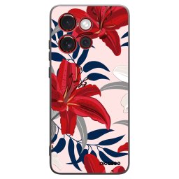 Fekete szilikon tok az alábbi mobiltelefonokra Motorola Edge 60 Neo 5G - Red Lily