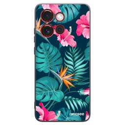Fekete szilikon tok az alábbi mobiltelefonokra Motorola Edge 60 Neo 5G - Pink Monstera