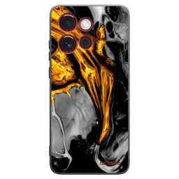 Fekete szilikon tok az alábbi mobiltelefonokra Motorola Edge 60 Neo 5G - Black Gold
