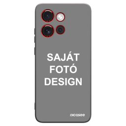 Fekete szilikon tok az alábbi mobiltelefonokra Motorola Edge 60 Neo 5G - Saját fotó/motívum