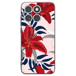 Fekete szilikon tok az alábbi mobiltelefonokra Motorola Edge 70 Fusion - Red Lily