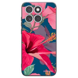 Fekete szilikon tok az alábbi mobiltelefonokra Motorola Edge 70 Fusion - Hibiscus
