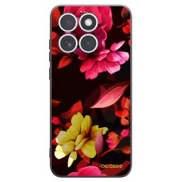 Fekete szilikon tok az alábbi mobiltelefonokra Motorola Edge 70 Fusion - Dark Peonny
