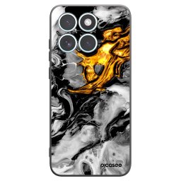 Fekete szilikon tok az alábbi mobiltelefonokra Motorola Edge 70 Fusion - Black Gold 2