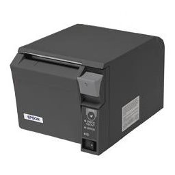 EPSON TM-T70II pénztárgép nyomtató, USB + soros, fekete, vágó, tápegységgel