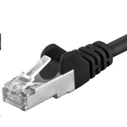 PREMIUMCORD Patch kábel CAT6a S-FTP, RJ45-RJ45, AWG 26/7 10m fekete