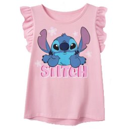 Disney Lilo és Stitch, A csillagkutya Tiny Smile Light Pink gyerek rövid póló, felső 8 év / 128 cm
