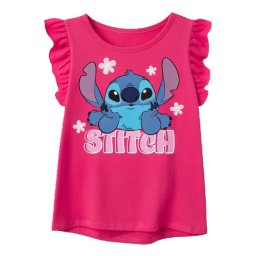 Disney Lilo és Stitch, A csillagkutya Tiny Smile Pink gyerek rövid póló, felső 5 év / 110 cm