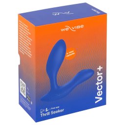 We-Vibe Vector+ - App-vezérelt análvibrátor (kék)