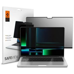 Spigen Safe View Apple Macbook Pro 14 2021/2025 tempered glass betekintésgátló kijelzővédő fólia, privacy