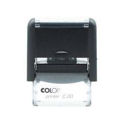 Bélyegző C20 Colop fekete átlátszó ház/lila párna