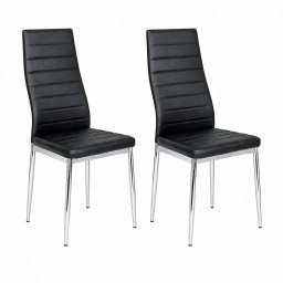 Velora Dining Line LYRA Onyx Black - modern fémvázas étkezőszék szett, fekete