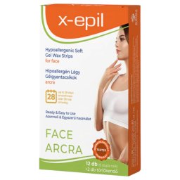 X-Epil - hipoallergén gélgyantacsíkok arcra (12 db)