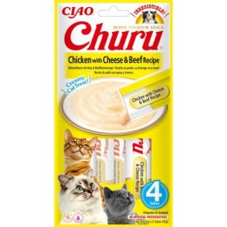Inaba Cat Ciao Churu - csirke-sajt-marha 4 x 14 g