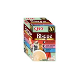 Inaba Cat Ciao Bisque Variety - csirke-marha, tonhal-lazac, tonhal 10 x 40 g